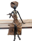 Bronze assis 35 cm marron n°2 Bronzes d'Afrique