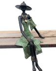 Bronze assis 35 cm vert n°3 Bronzes d'Afrique