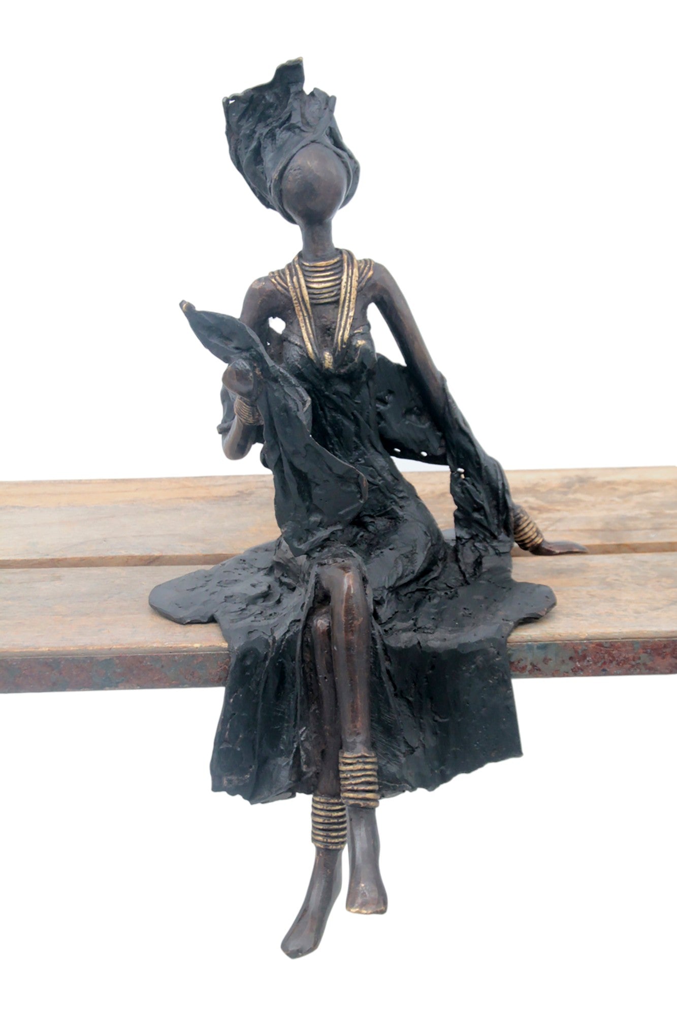 Bronze assis 35 cm noir n°1 Bronzes d'Afrique