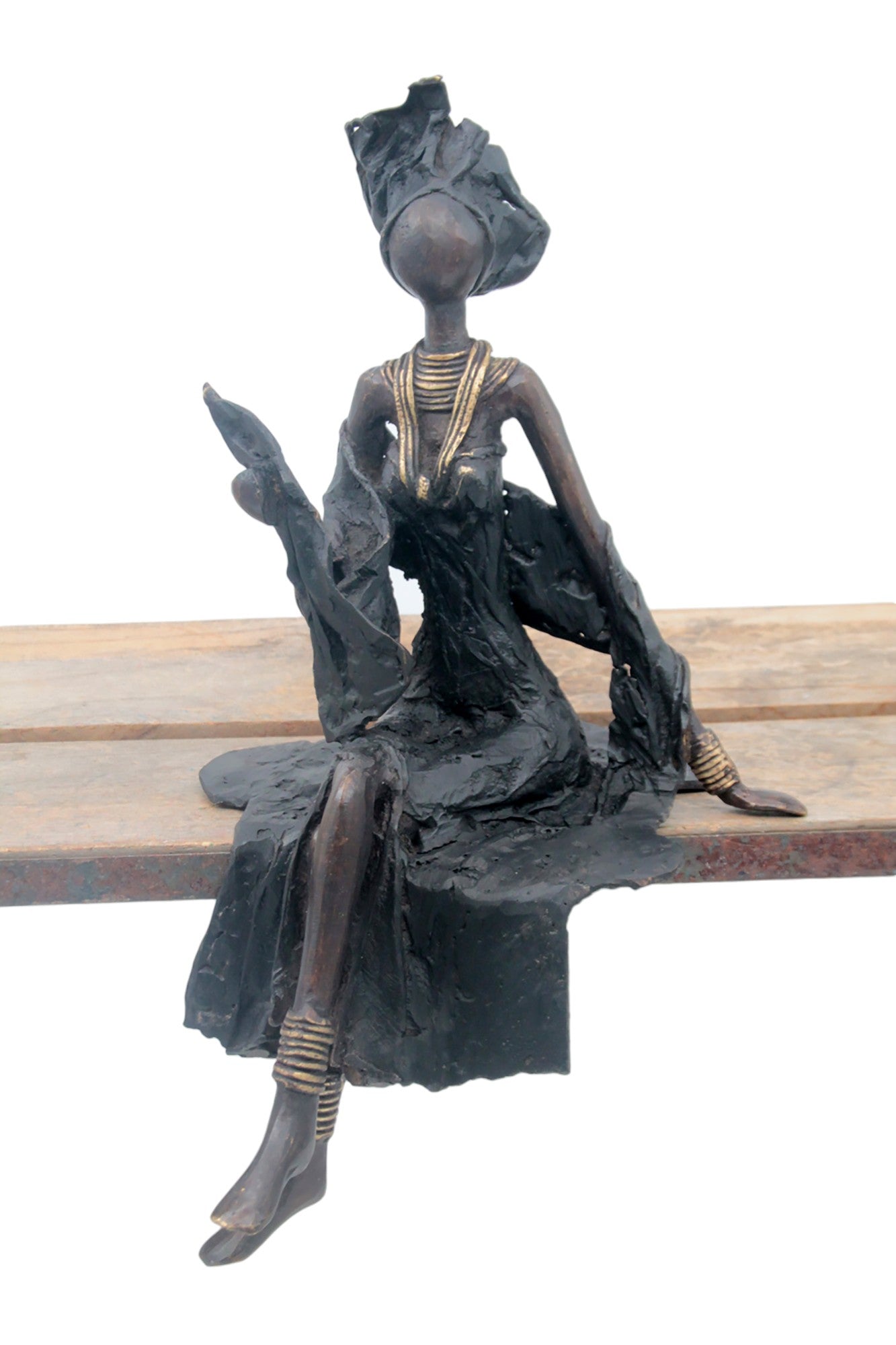 Bronze assis 35 cm noir n°1 Bronzes d'Afrique