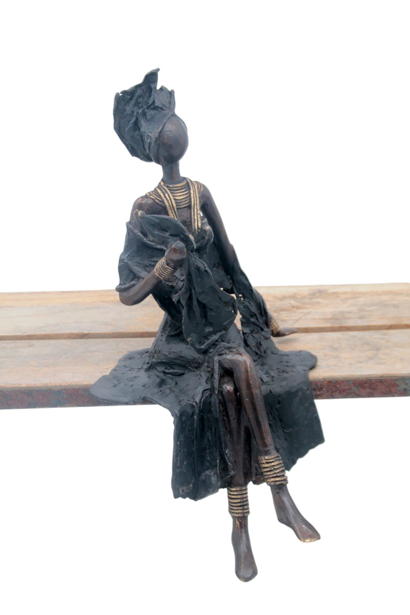 Bronze assis 35 cm noir n°1 Bronzes d'Afrique