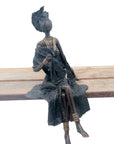 Bronze assis 35 cm noir n°1 Bronzes d'Afrique