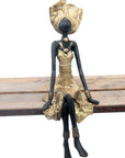 Bronze assis 35 cm doré n°2 Bronzes d'Afrique