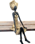 Bronze assis 35 cm doré n°2 Bronzes d'Afrique