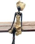 Bronze assis 35 cm doré n°2 Bronzes d'Afrique