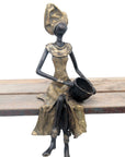 Bronze assis 35 cm doré n°5 Bronzes d'Afrique
