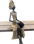 Bronze assis 35 cm doré n°5 Bronzes d'Afrique
