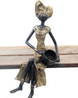 Bronze assis 35 cm doré n°5 Bronzes d'Afrique