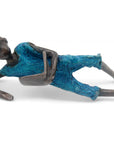 Bronze allongé 20 cm bleu n°12 Bronzes d'Afrique