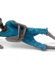 Bronze allongé 20 cm bleu n°12 Bronzes d'Afrique