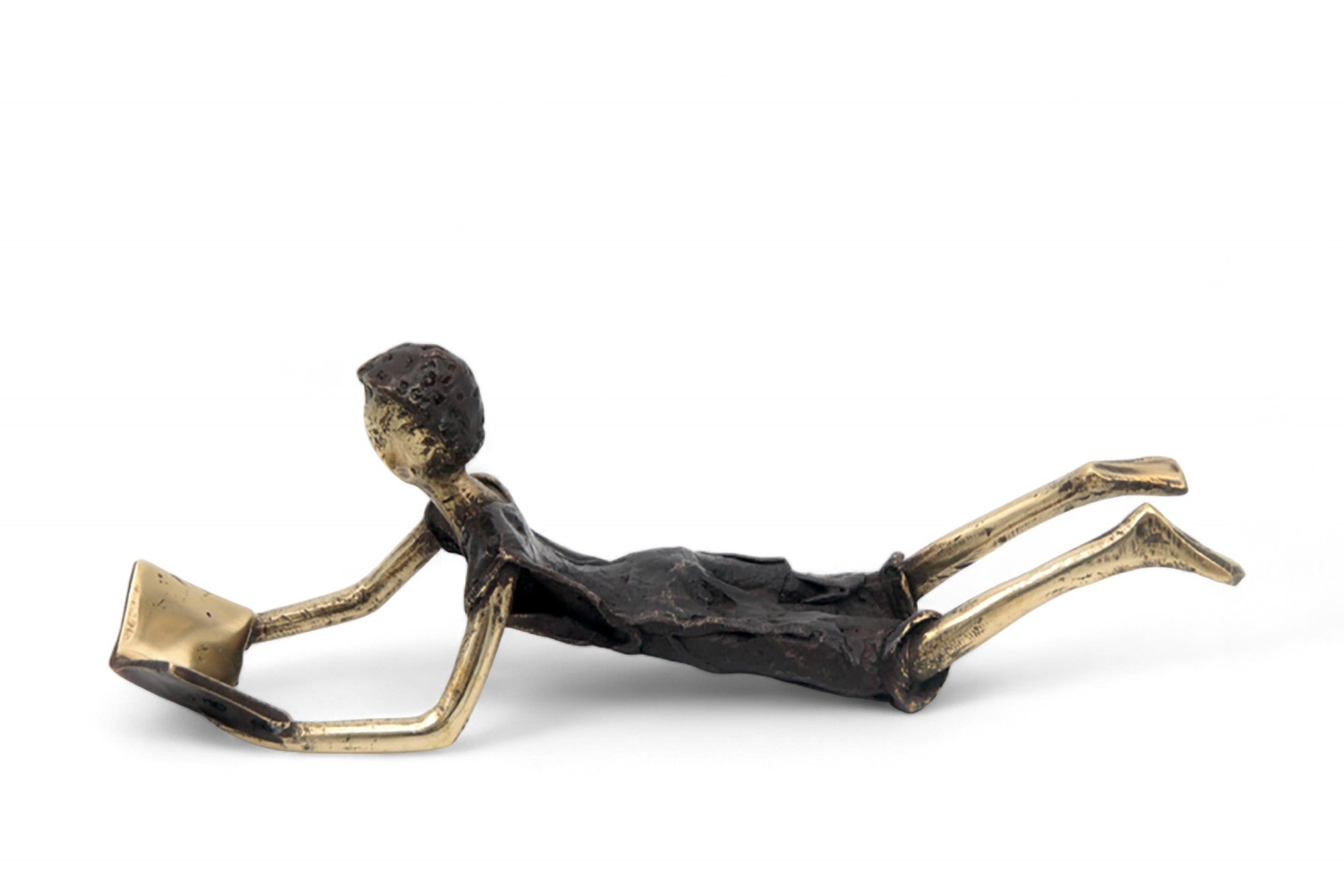 Bronze allongé 20 cm noir et doré n°2 Bronzes d'Afrique