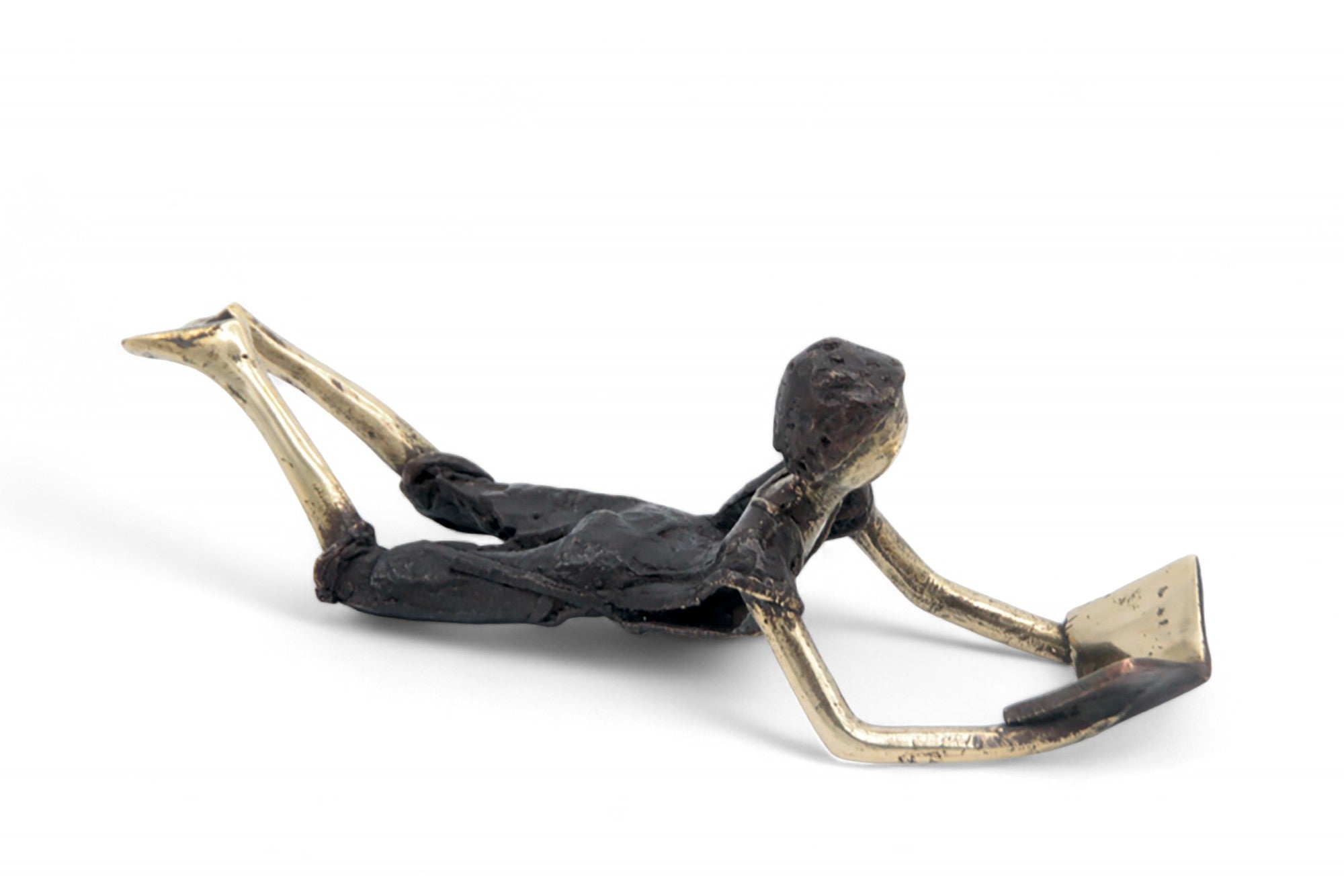 Bronze allongé 20 cm noir et doré n°2 Bronzes d'Afrique