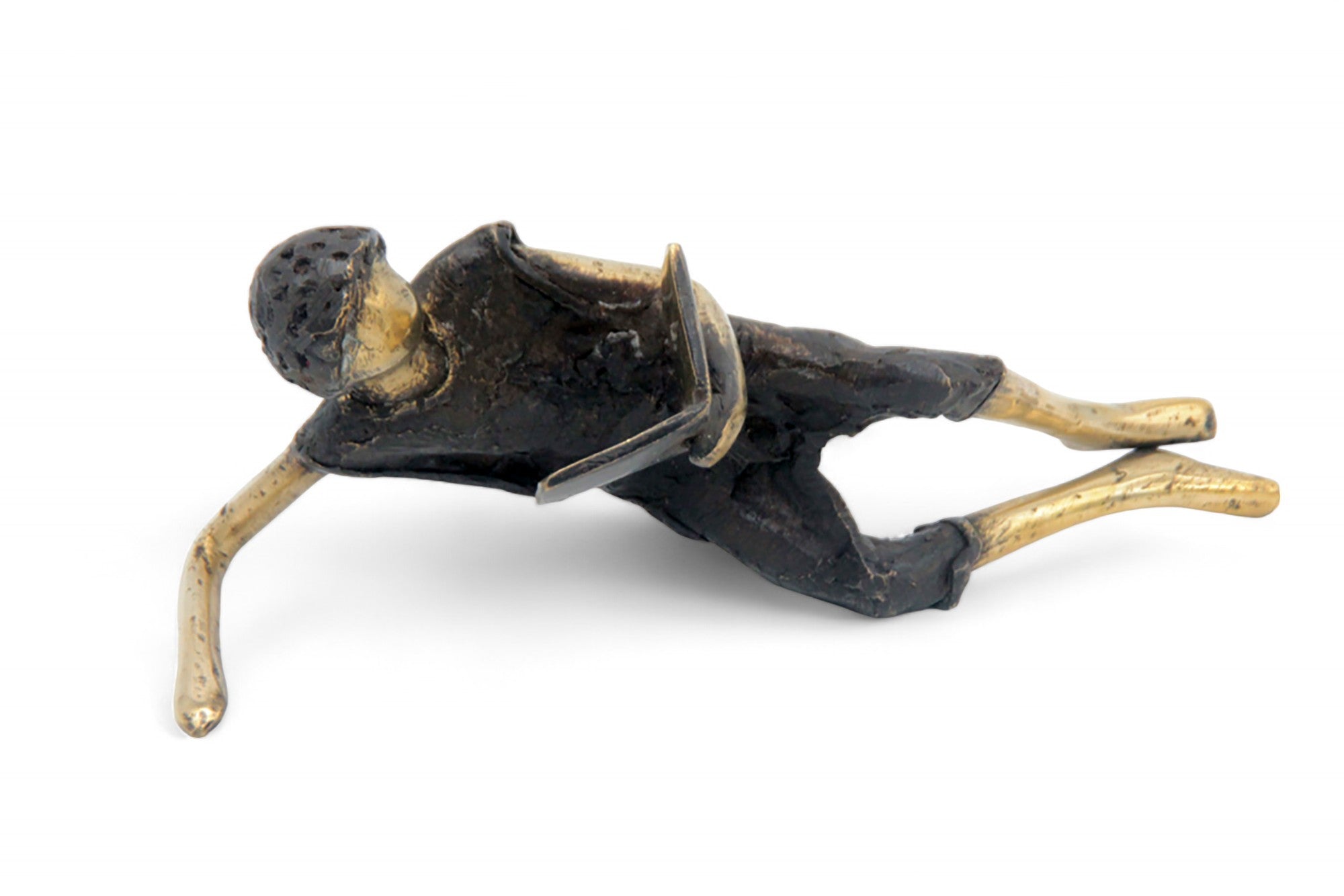 Bronze allongé 20 cm noir et doré n°4 Bronzes d'Afrique