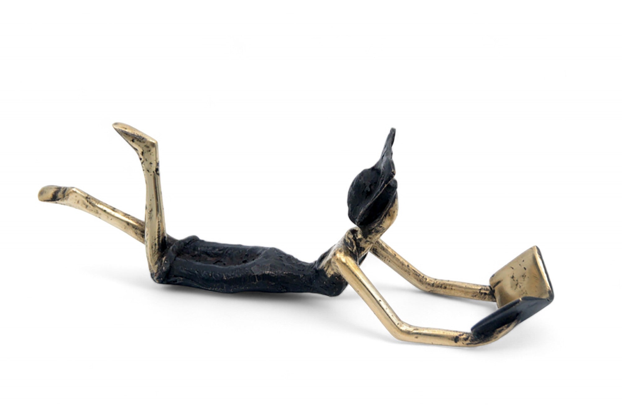 Bronze allongé 20 cm noir et doré n°5 Bronzes d'Afrique