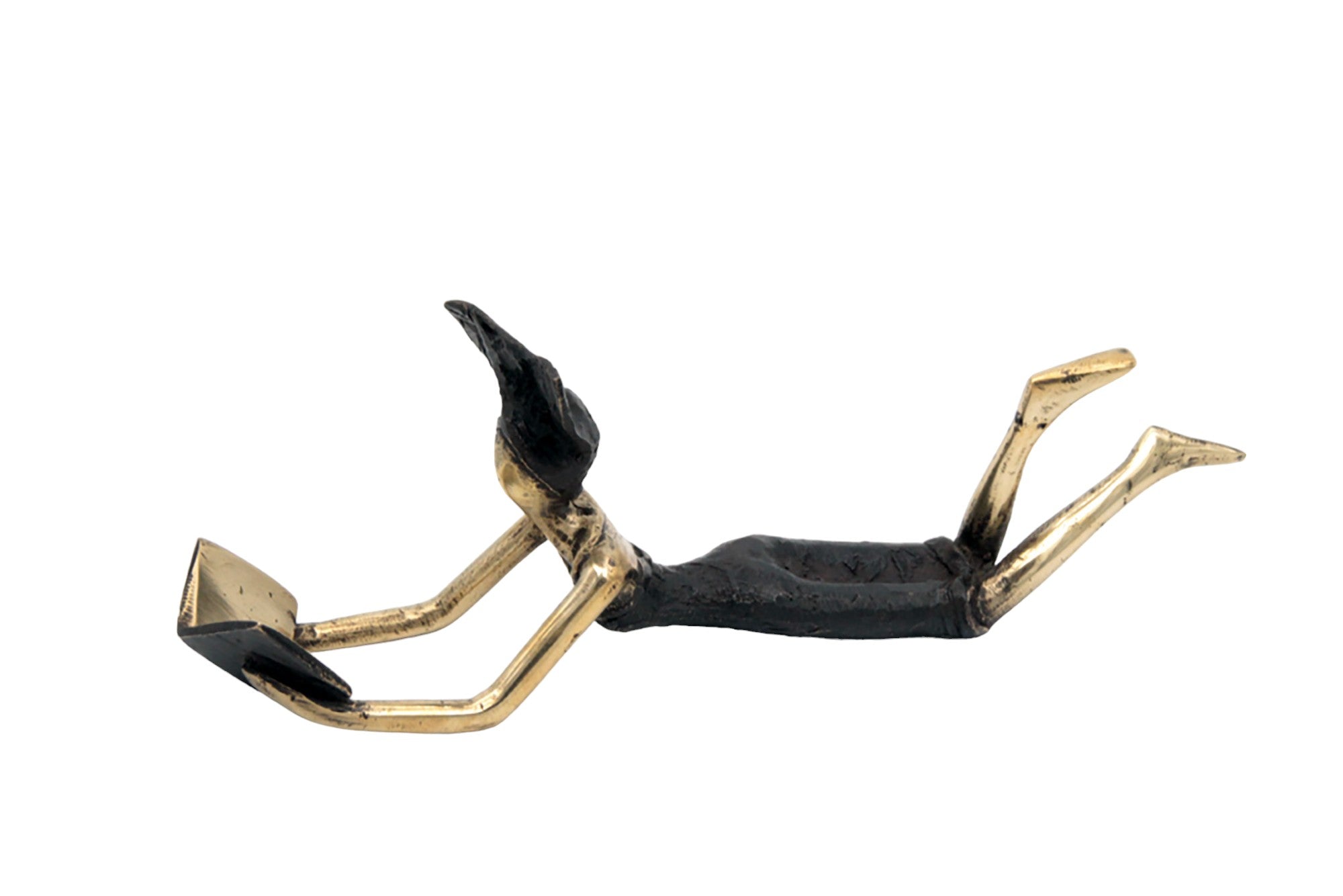 Bronze allongé 20 cm noir et doré n°5 Bronzes d'Afrique