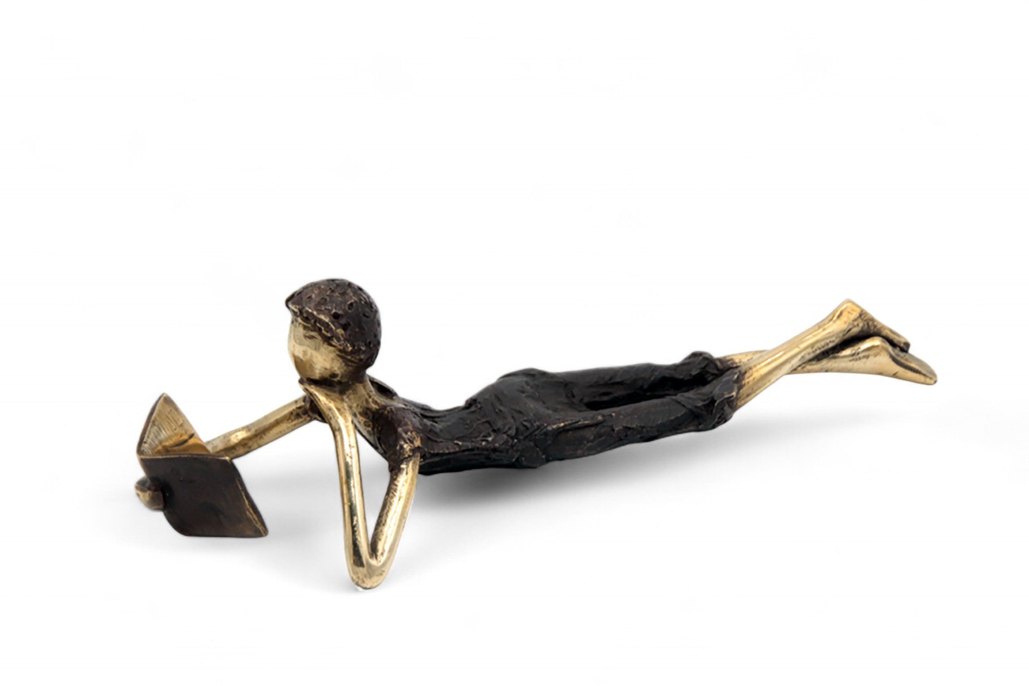 Bronze allongé 20 cm noir et doré n°6 Bronzes d'Afrique