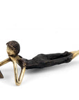Bronze allongé 20 cm noir et doré n°6 Bronzes d'Afrique