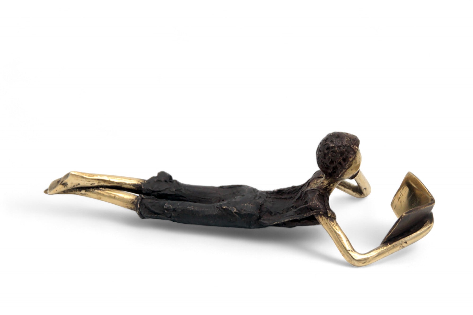 Bronze allongé 20 cm noir et doré n°6 Bronzes d'Afrique