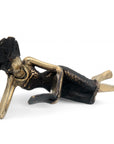 Bronze allongé 20 cm noir et doré n°7 Bronzes d'Afrique