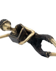 Bronze allongé 20 cm noir et doré n°8 Bronzes d'Afrique