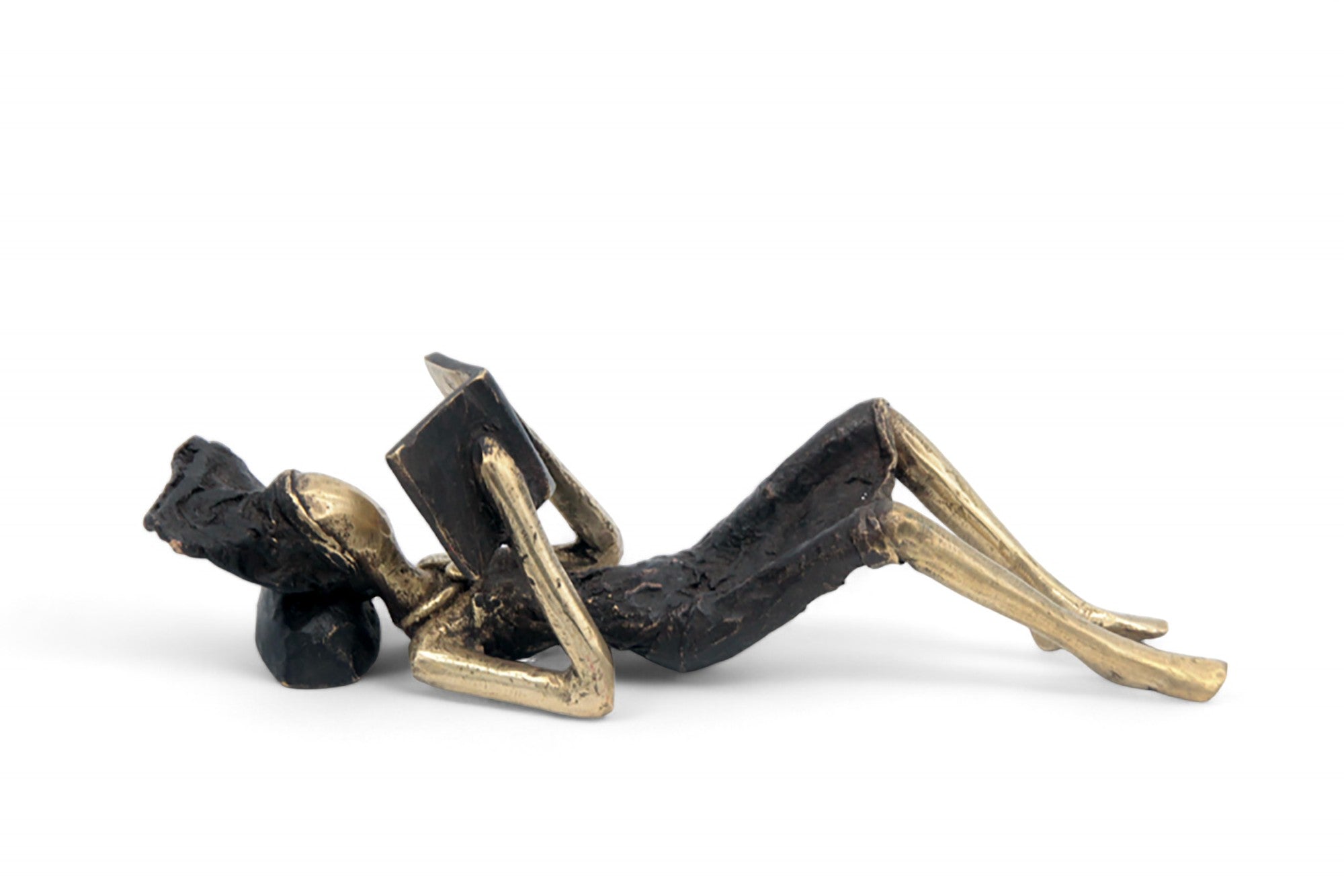 Bronze allongé 20 cm noir et doré n°9 Bronzes d'Afrique