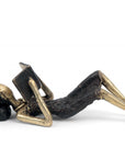 Bronze allongé 20 cm noir et doré n°9 Bronzes d'Afrique