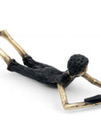Bronze allongé 20 cm noir et doré °10 Bronzes d'Afrique