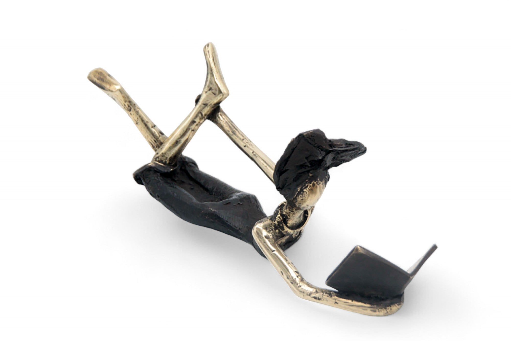 Bronze allongé 20 cm noir et doré n°12 Bronzes d'Afrique