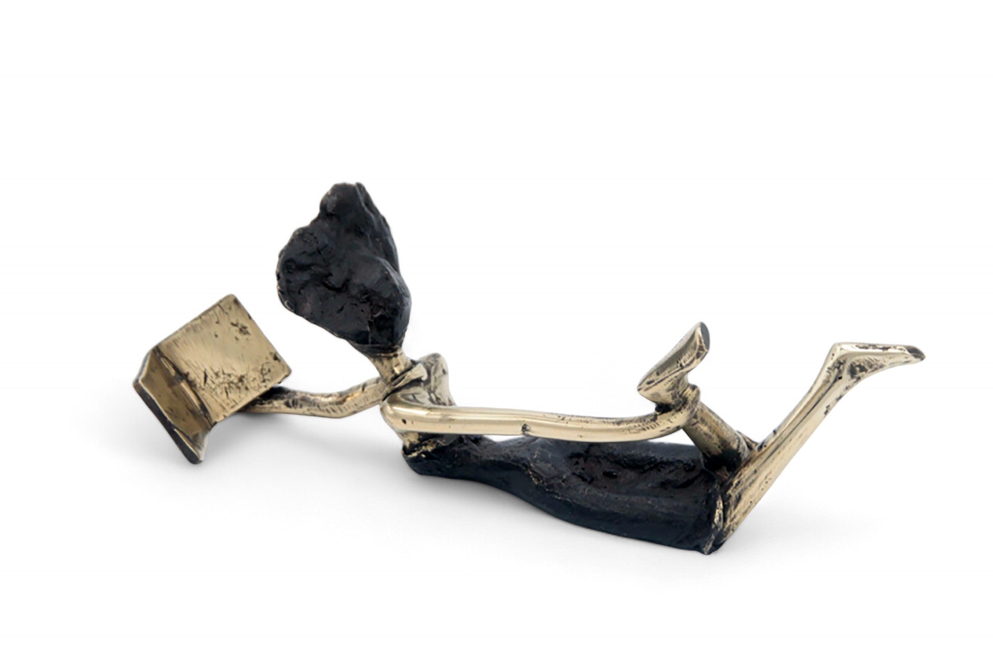 Bronze allongé 20 cm noir et doré n°12 Bronzes d'Afrique