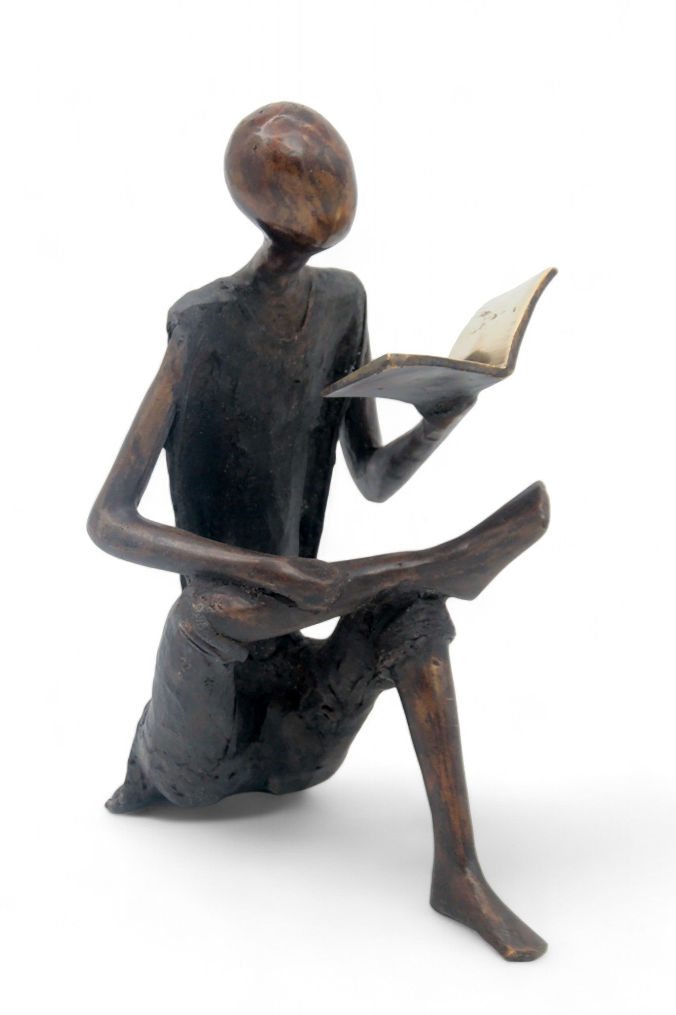 Bronze assis à poser 55 cm noir n°1 Bronzes d'Afrique