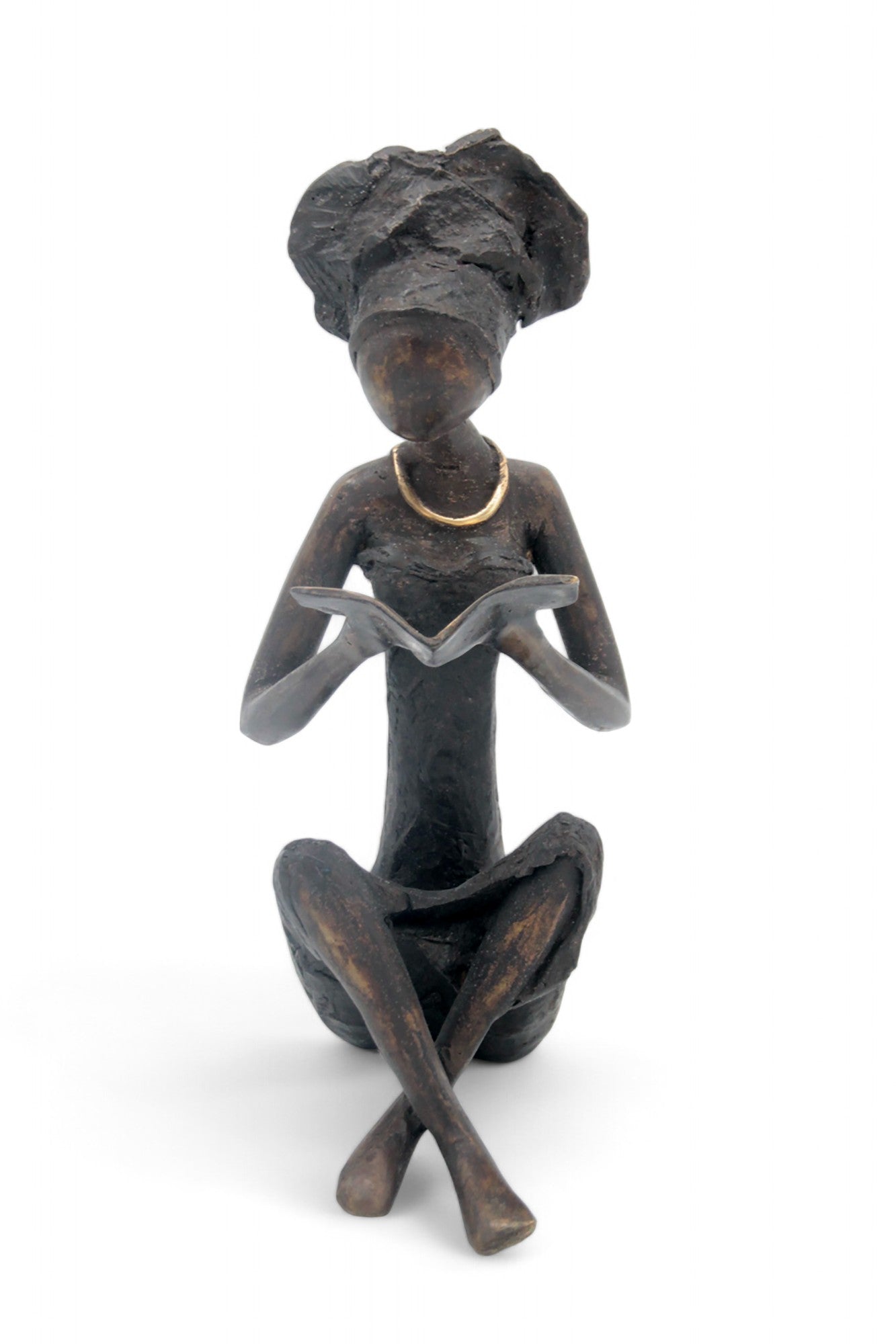 Bronze assis à poser 55 cm noir n°2 Bronzes d'Afrique