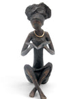 Bronze assis à poser 55 cm noir n°2 Bronzes d'Afrique