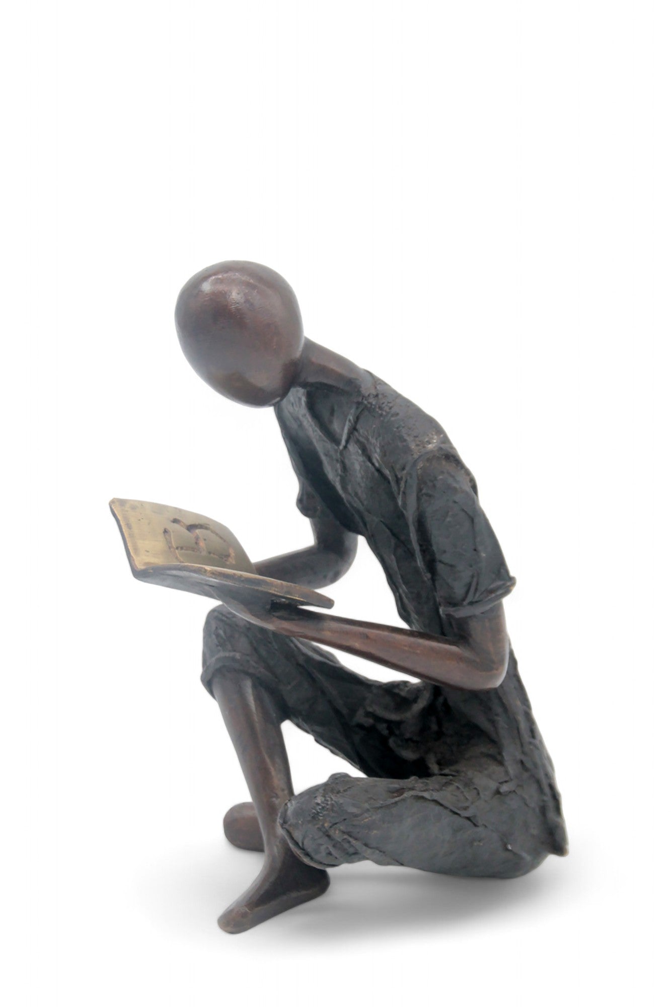 Bronze assis à poser 55 cm noir n°3 Bronzes d'Afrique