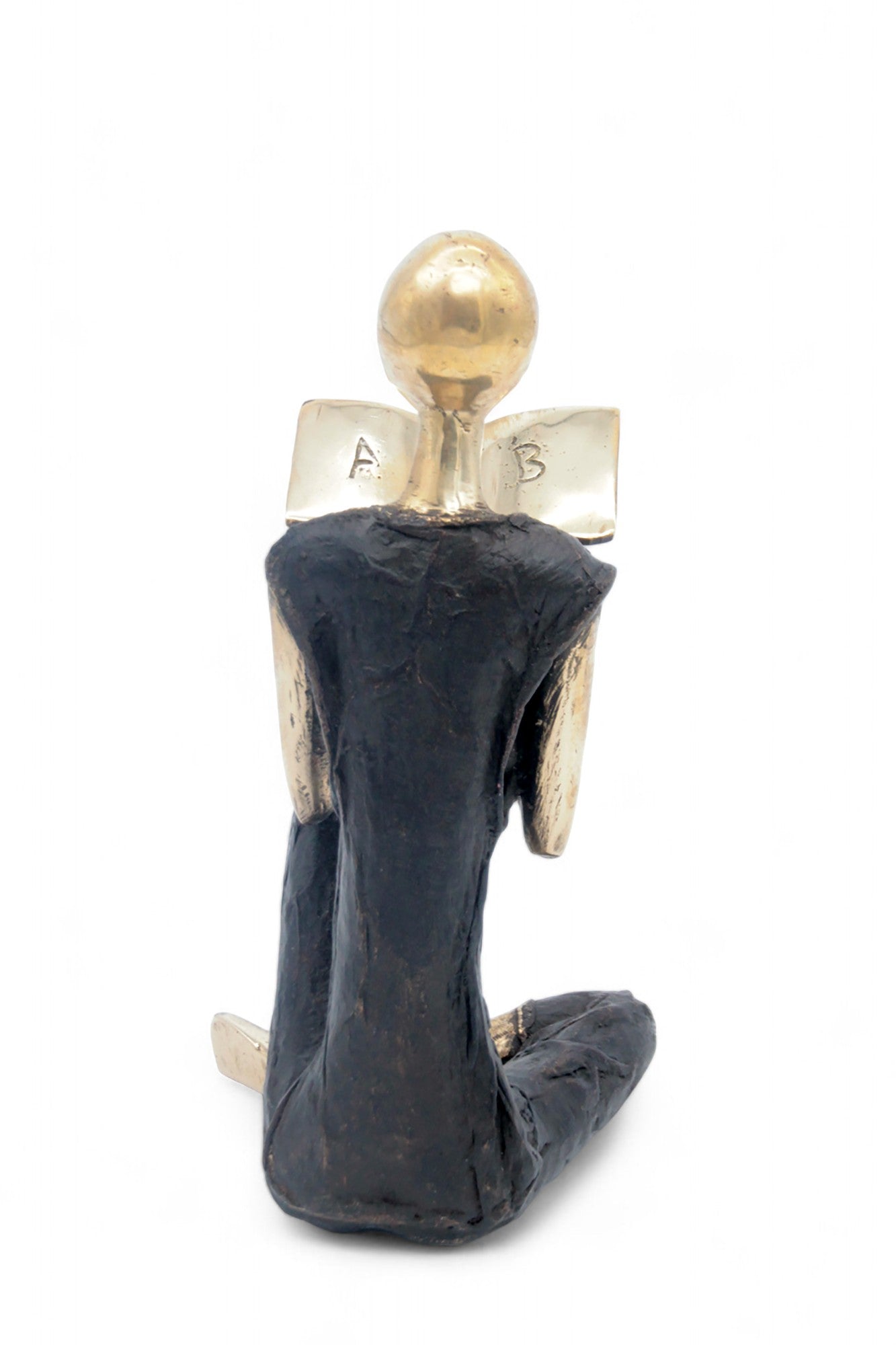 Bronze assis à poser 55 cm noir et doré n°1 Bronzes d'Afrique