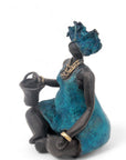 Bronze Big Mama 20 cm bleu n°1 Bronzes d'Afrique