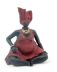 Bronze Big Mama 20 cm rouge n°2 Bronzes d'Afrique