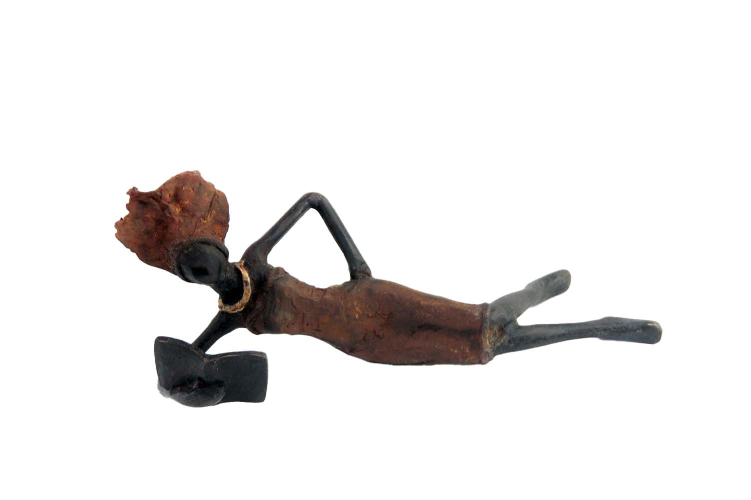 Bronze allongé 20 cm marron n°4 Bronzes d'Afrique