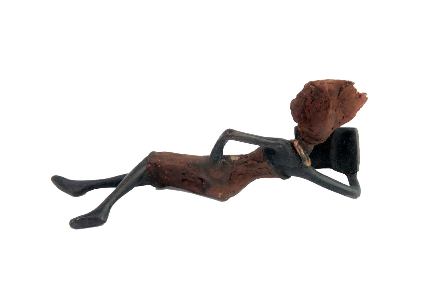 Bronze allongé 20 cm marron n°4 Bronzes d'Afrique