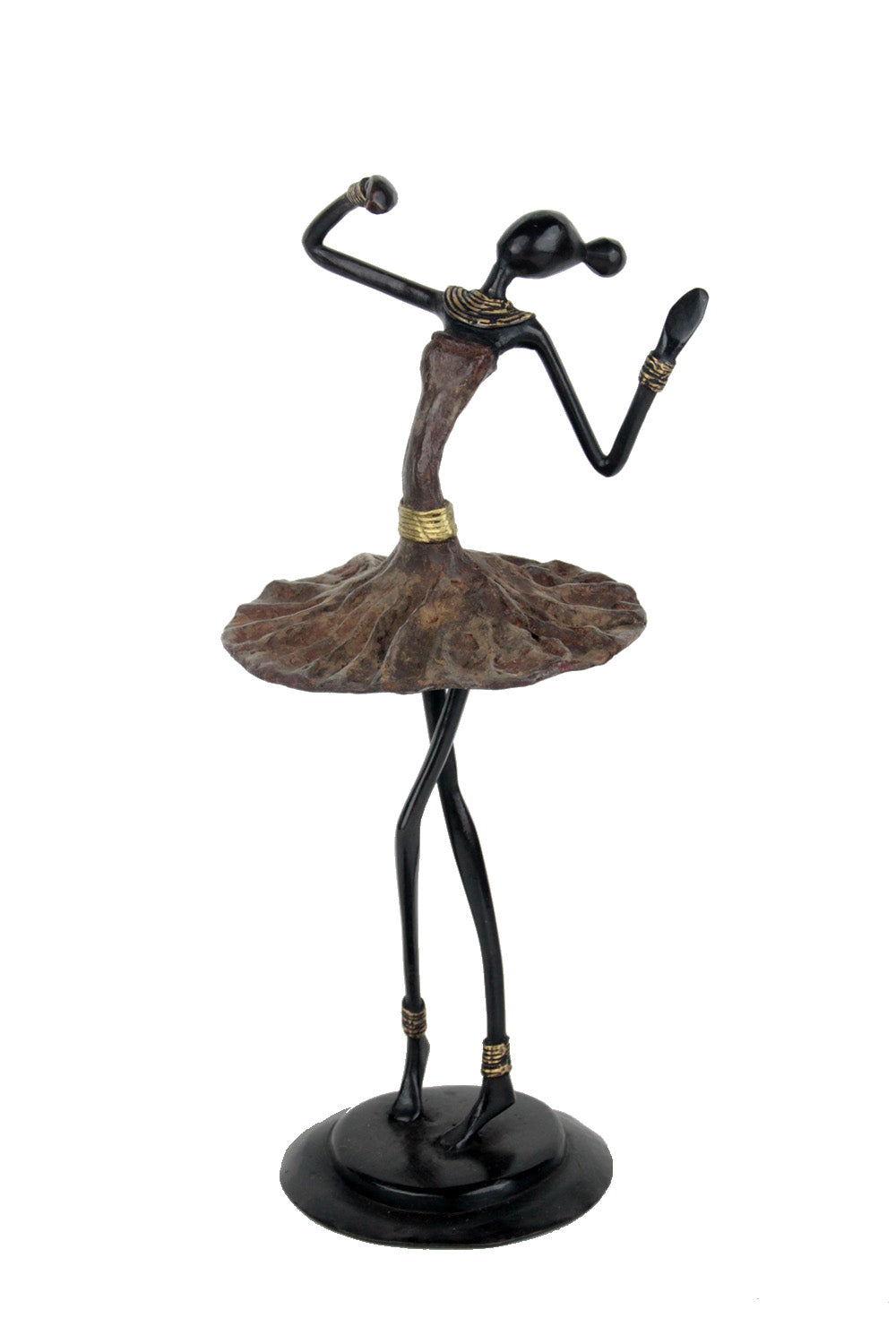 Ballerine 45 cm marron n°1 Bronzes d'Afrique