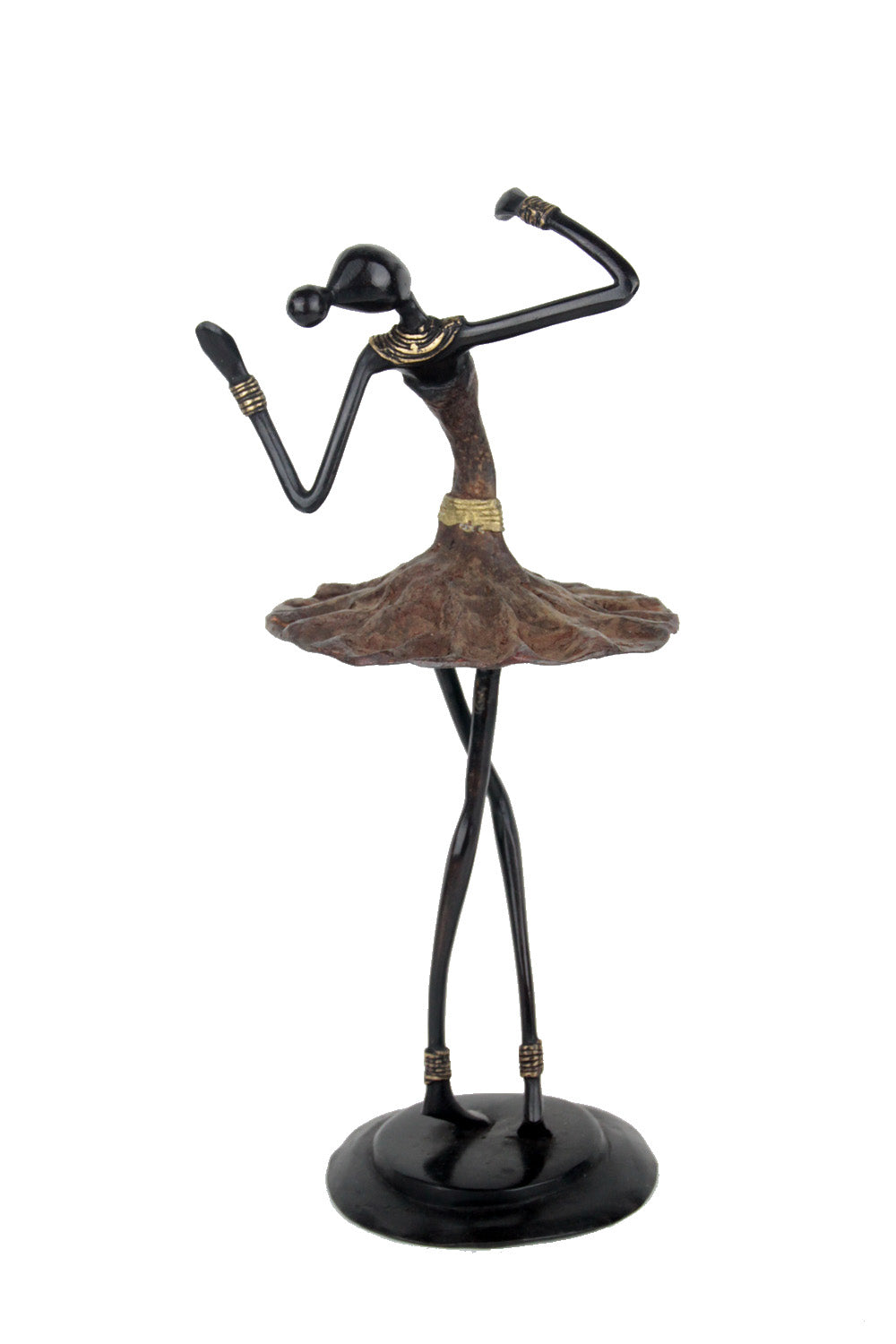 Ballerine 45 cm marron n°1 Bronzes d'Afrique