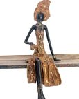 Bronze assis 40 cm marron n°1 Bronzes d'Afrique