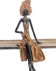 Bronze assis 40 cm marron n°1 Bronzes d'Afrique