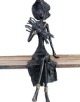 Bronze assis 40 cm noir n°1 Bronzes d'Afrique