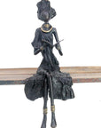 Bronze assis 40 cm noir n°3 Bronzes d'Afrique