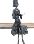 Bronze assis 40 cm noir n°3 Bronzes d'Afrique