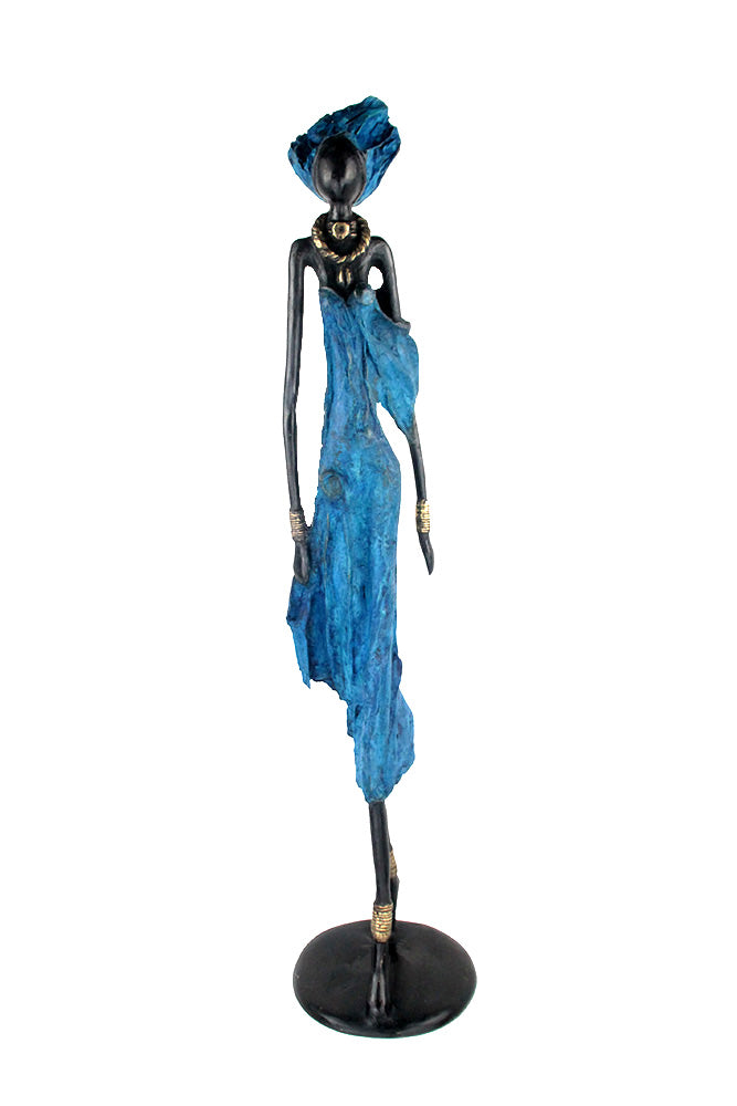 Bronze Issouf 80 cm bleu n°2 Bronzes d'Afrique