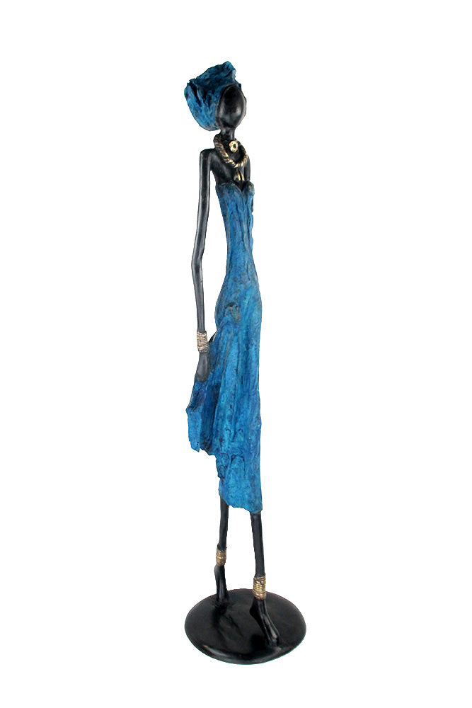 Bronze Issouf 80 cm bleu n°2 Bronzes d'Afrique