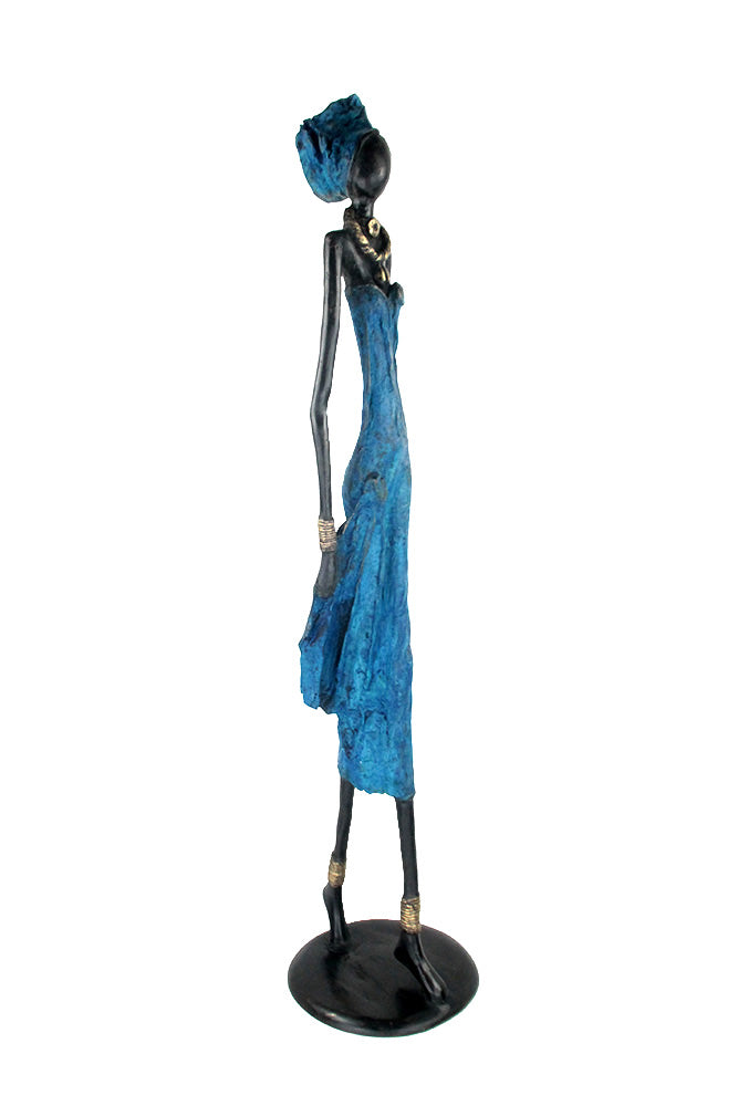Bronze Issouf 80 cm bleu n°2 Bronzes d'Afrique