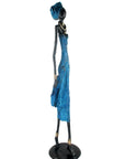 Bronze Issouf 80 cm bleu n°2 Bronzes d'Afrique