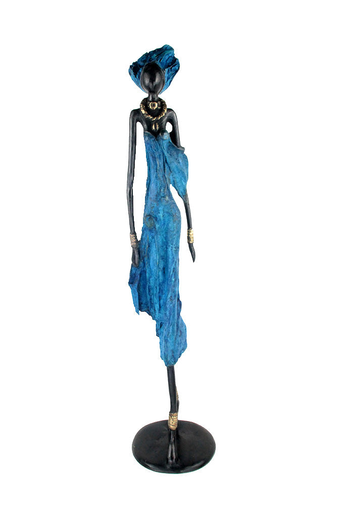 Bronze Issouf 80 cm bleu n°2 Bronzes d'Afrique